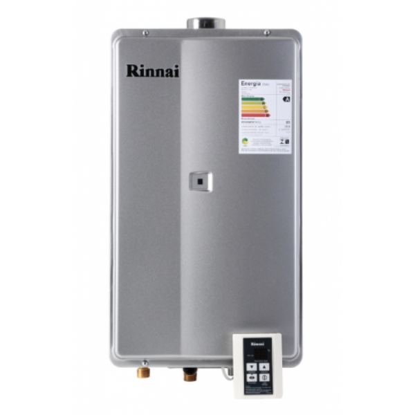 Aquecedor Rinnai Digital 35,5L a Gás REU2802 FEC Prata Bivolt 